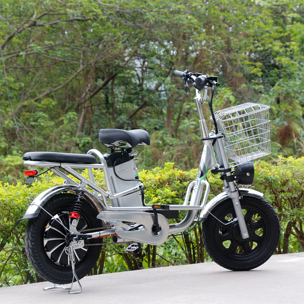 Wholesale 500W 60V 20ah E Bike Scooter 16 Inch Two Seat City Electric Bike Ebike Bicycles With Basket
