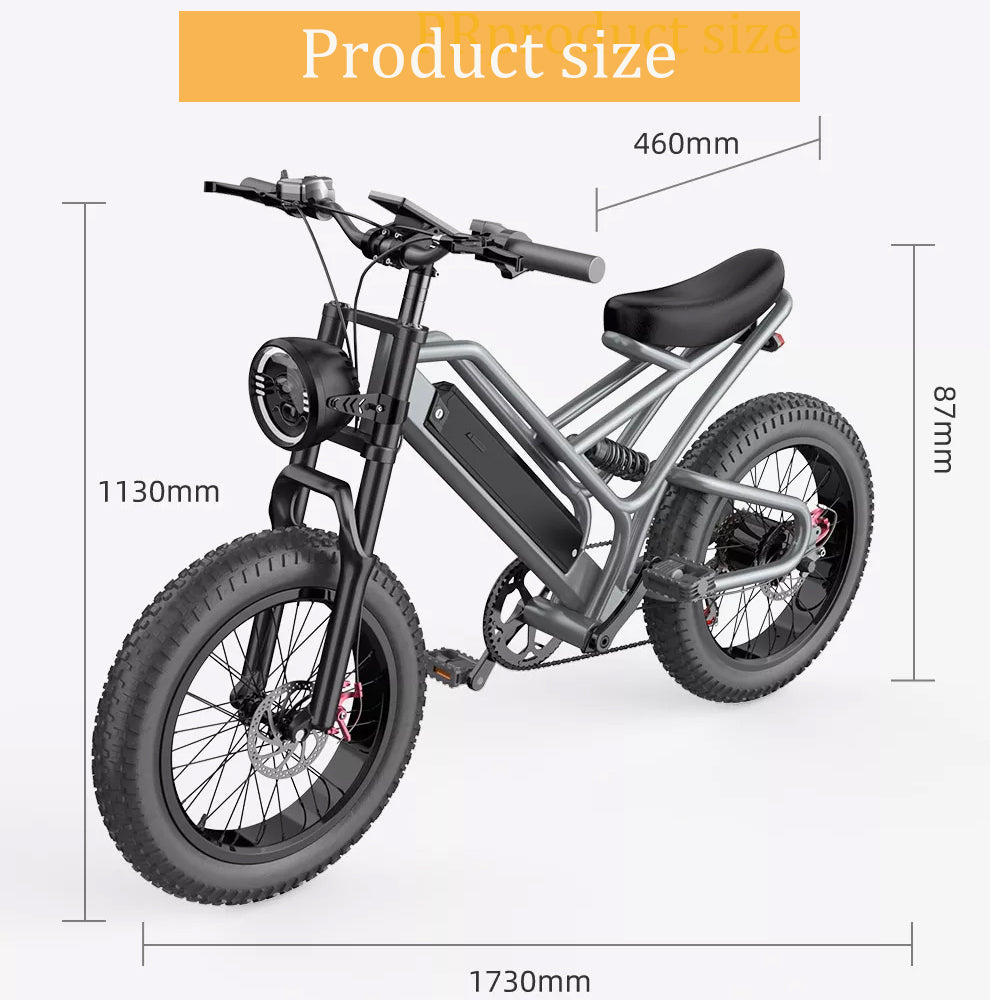 S9 New 20 Inch Fat Tire Electric Bike 48V 15AH 500W Electric Mountain Bike Bicycle electric city bicycle scooter