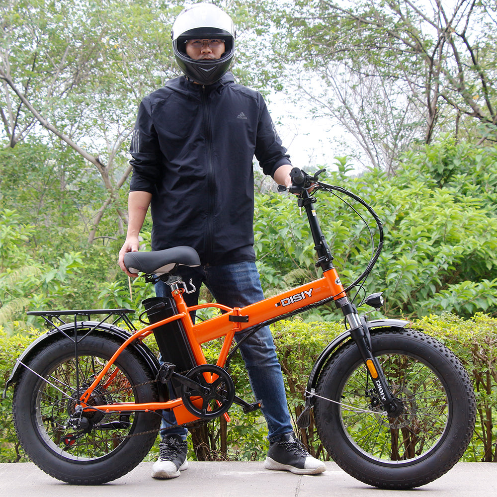 DISIYUAN electric bike pneus velo 20 inch folding electric bike 48v 500W 750W fat tire mountain electric bicycle