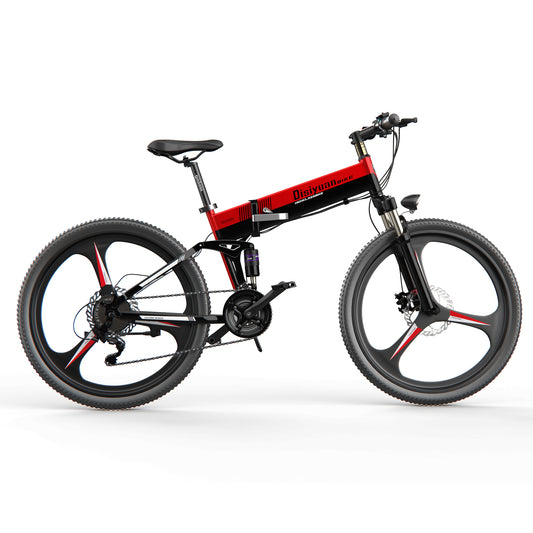 DISIYUAN 27-speed mountain bike 350w electric bicycle 48V 8ah lithium battery ebike 26 inch folding electric bike