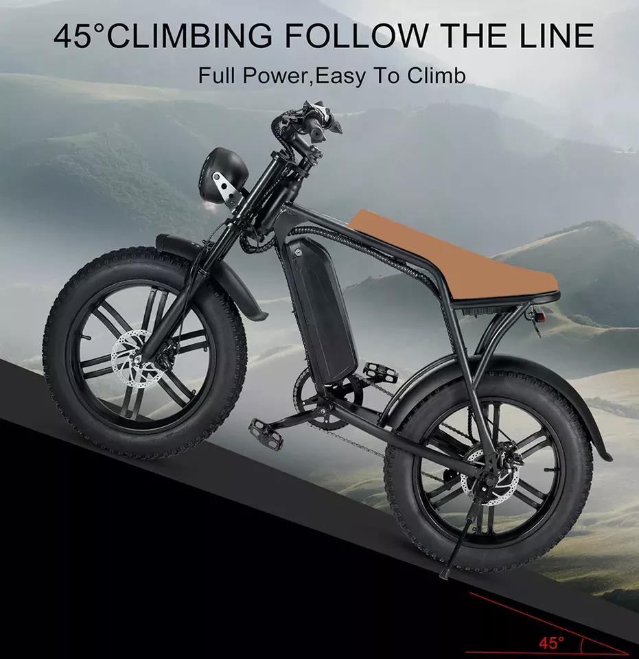 DISIYUAN new design super dropshipping 48V 500W 750W 15Ah electric city bicycle 20inch 73 fat tires e-bike snow beach bike
