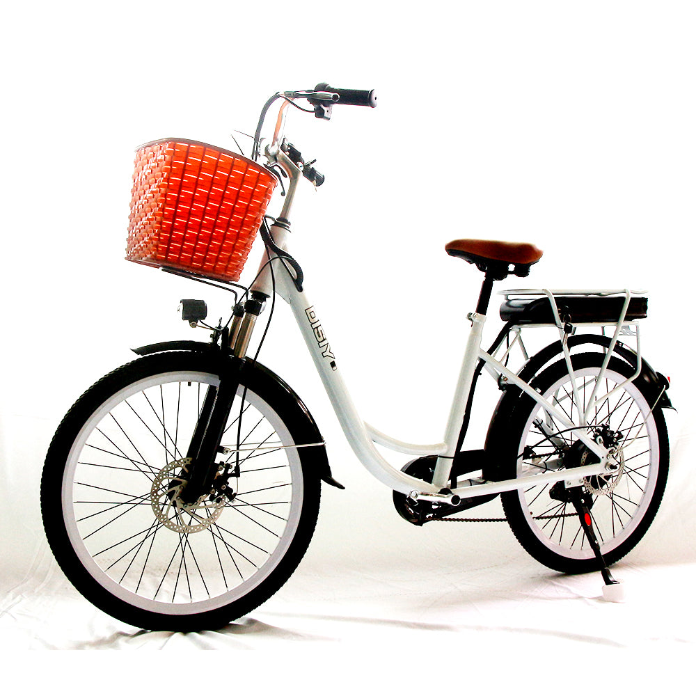 DISIYUAN electric bike manufacturer 26inch silver women urban step through electric city bike