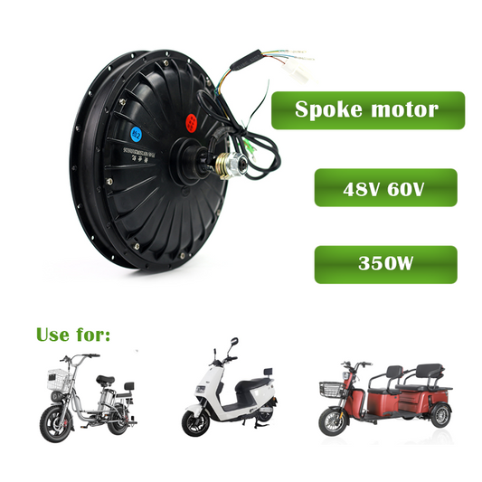 wholesale 48V 60V 350W Electric bicycle motorcycle rear bldc hub brushless hub spoke motor for electric bike