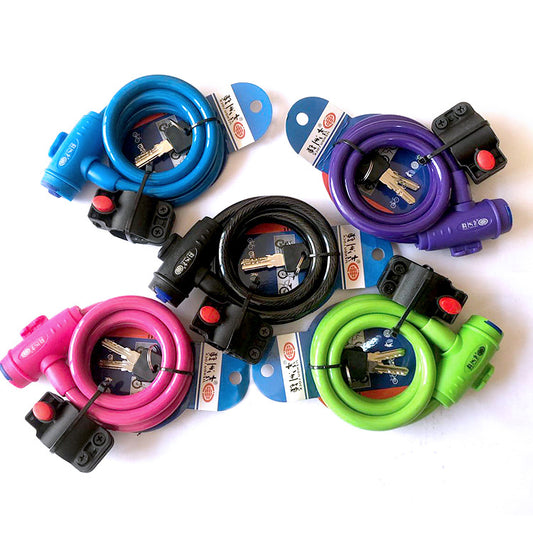 Bicycle Password Lock Bicycle Lock Mountain Bike Wire High quality colorful portable bicycle chain lock